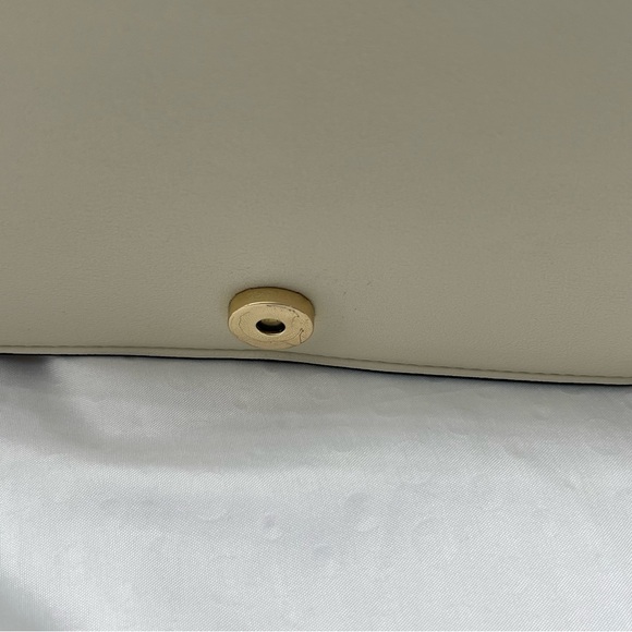 Muse Royale Small Satchel with Clasp Closure, Ivory, Faux Leather Cross body - Picture 7 of 7